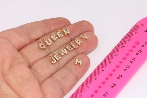 Cz Letter Charms, Letters