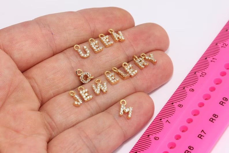 Cz Letter Charms, Letters