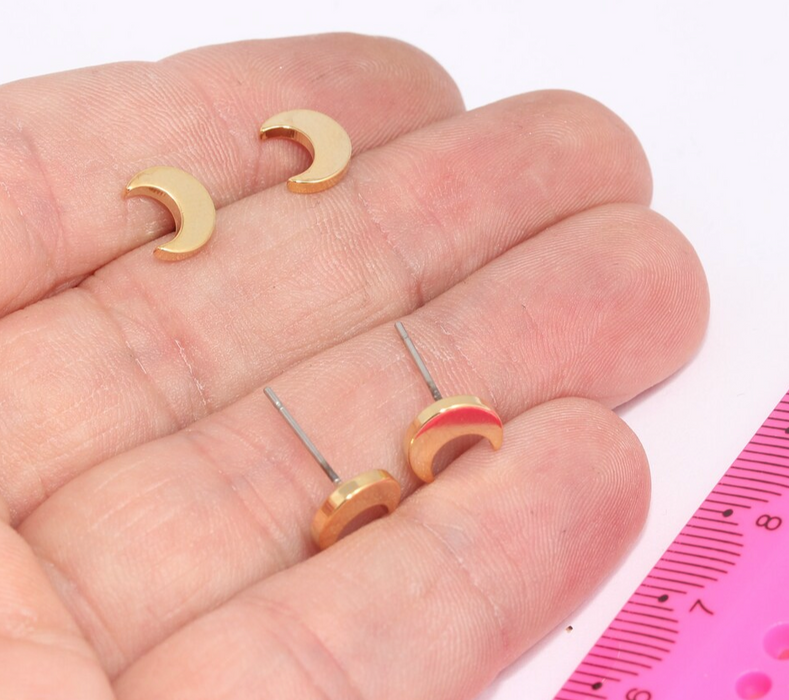 Moon Stud Earrings