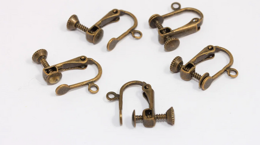 Bronze Screw Back Earring Clips