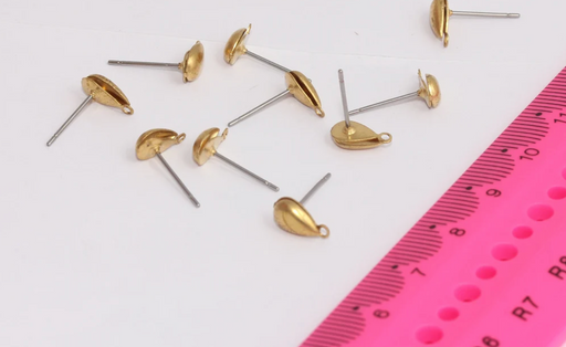 Raw Brass Teardrop Ear