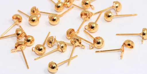 Earring Posts,  Ball Ear Pad