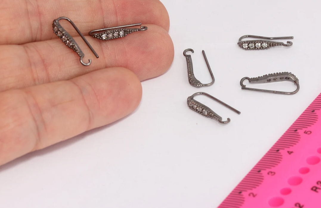 Earring Hooks, Micro Pave