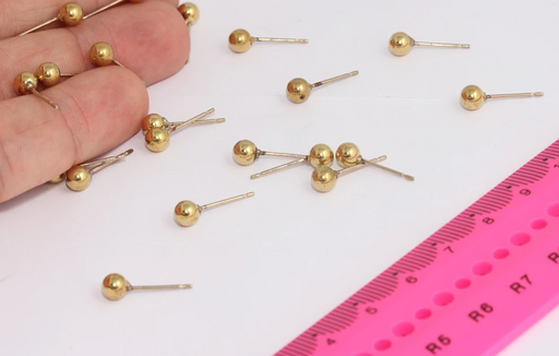 Ball Ear Posts, Earring Post