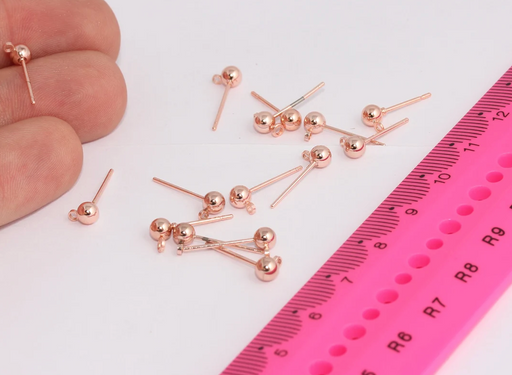 Ball Ear Posts, Earring Posts, Ball Stud