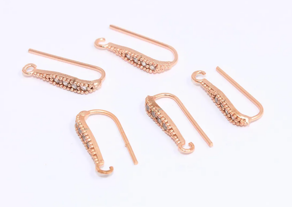 Earring Hooks, Micro Pave Earrings