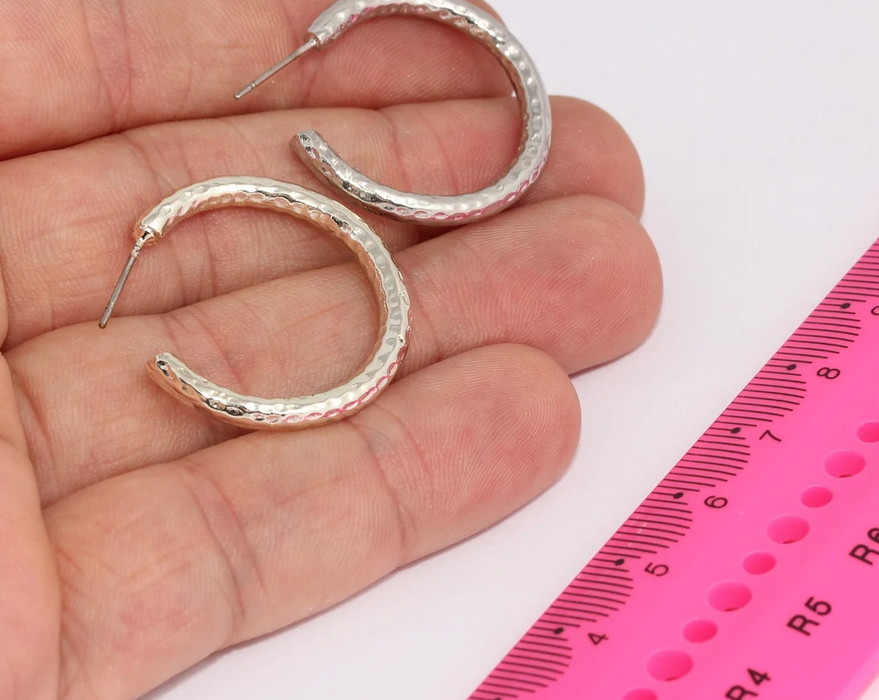 Hammered Hoop Earrings