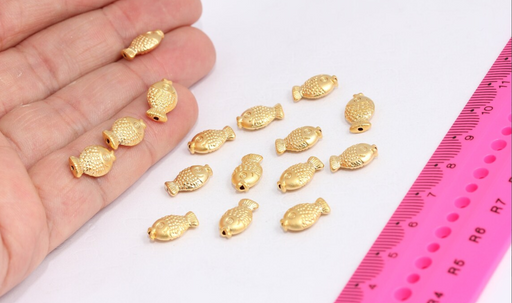 Fish Beads, Fish Charms, Center Hole