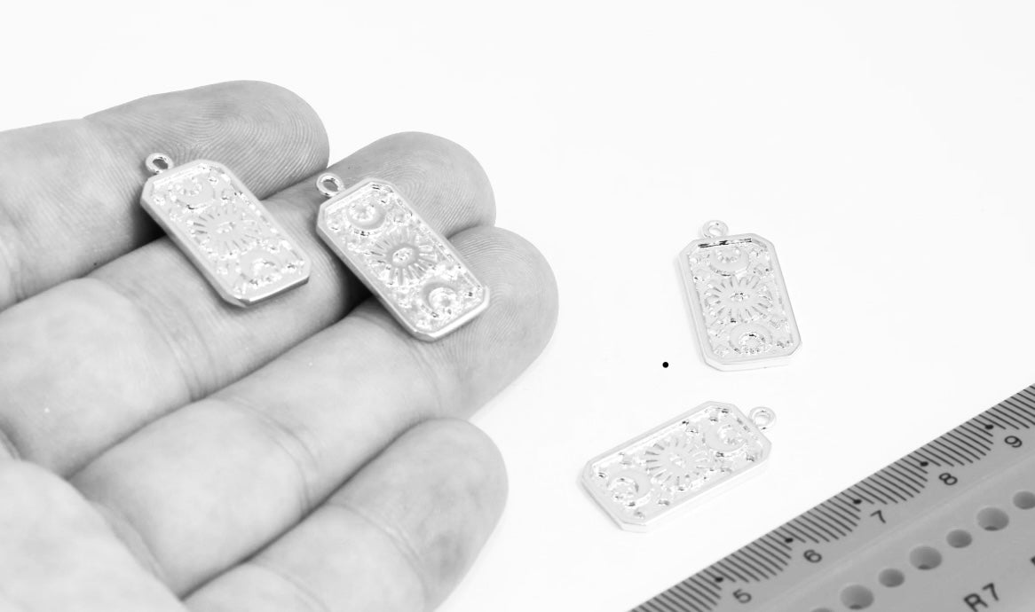 12x25mm Gümüş Güneş Gözü, Ay ve Yıldızlar, Nazar Boncuğu Güneş, Güneş Kolye, Altın Güneş Madalyonu, Gümüş Kolye, Gümüş Bulgular, AFG