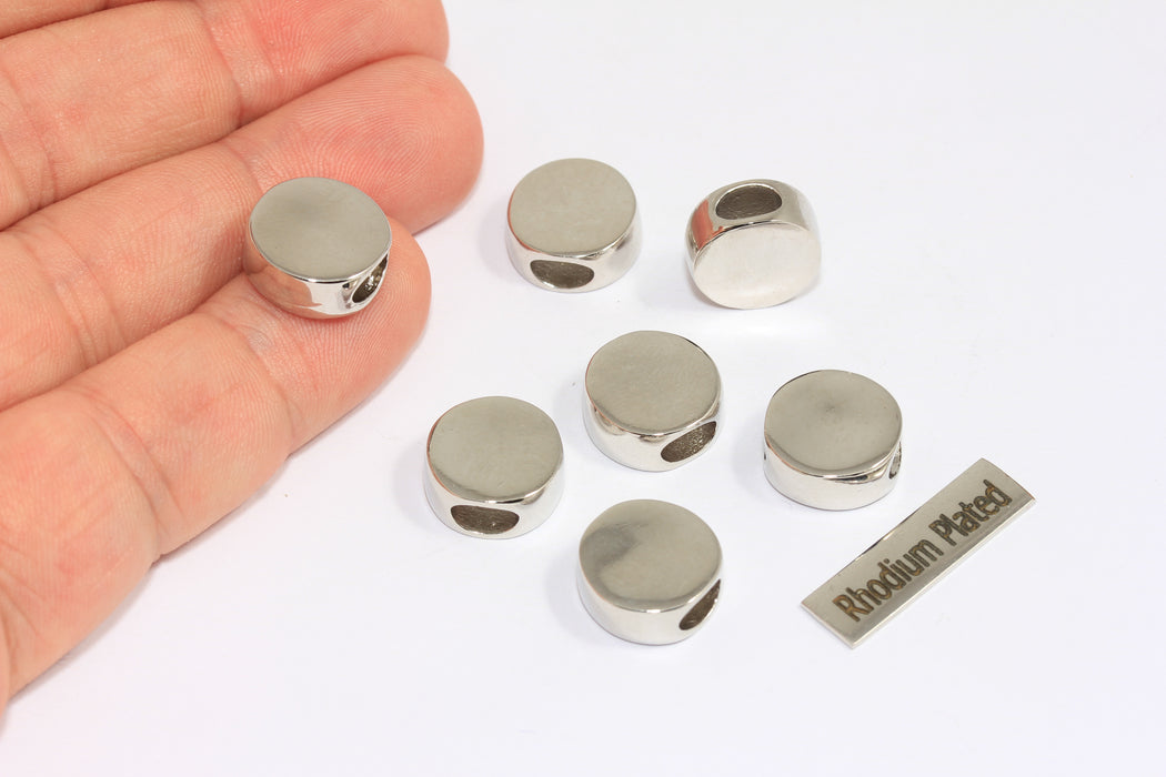 13,5 mm Yuvarlak Boncuklar, Büyük Delikli Boncuklar, Madeni Para Takıları, İsteğe Bağlı Renkli Madeni Para Boncukları,