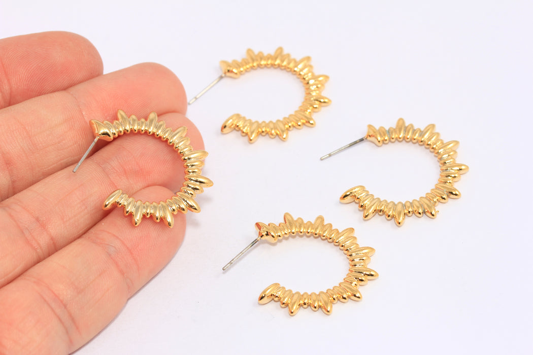 Moon Earrings, Moon Stud Earrings