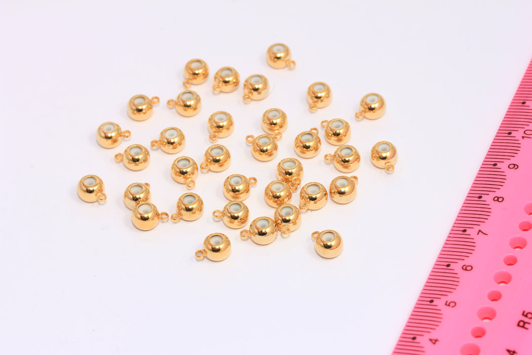 Connector Beads, Gold Spacer Beads