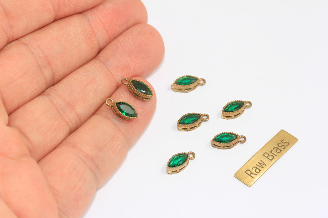 6x11mm CZ Açık Mavi Damla Kolye, Damla Kolye, Çerçeve Kristal Boncuklar, MLS1149
