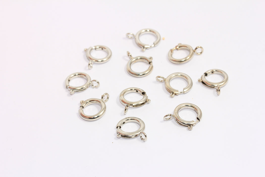 Rhodium Plated Spring Clasp