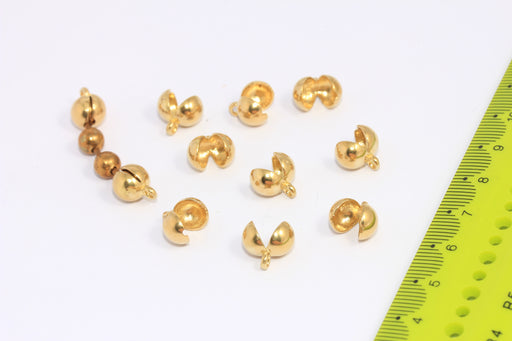 Brass Ball Chain Crimps