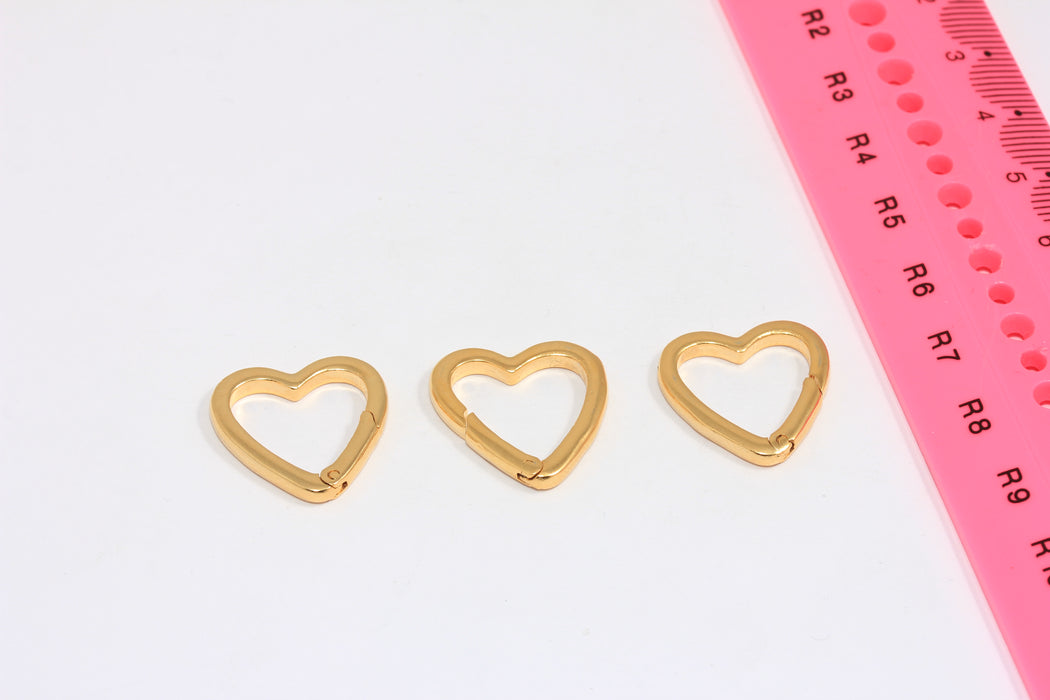 Heart-Shaped Locket, Carabiner Necklace Closures