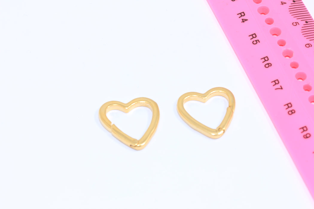 Heart-Shaped Locket, Carabiner Necklace Closures