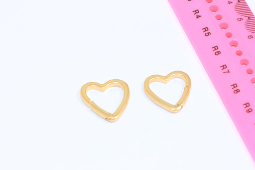 Heart-Shaped Locket, Carabiner Necklace Closures
