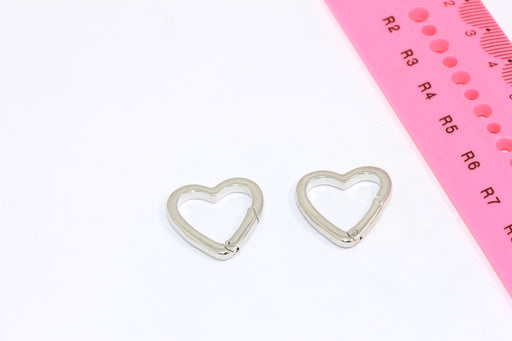 Heart-Shaped Locket, Carabiner Necklace Closures