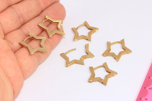 Star Earrings, Star Shaped Lever Back Earrings
