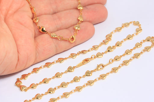 Shiny Gold Heart Anklet