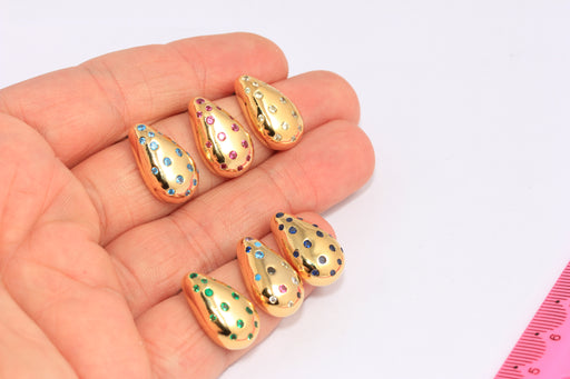 Micro Pave Teardrop Studs