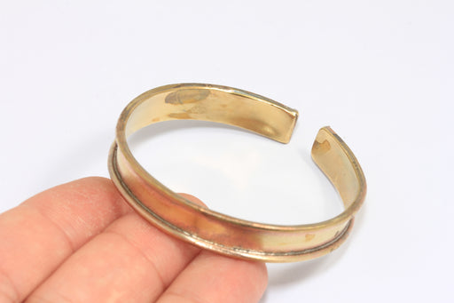 Brass Cuff Bracelet, Channel Bracelet Bangle