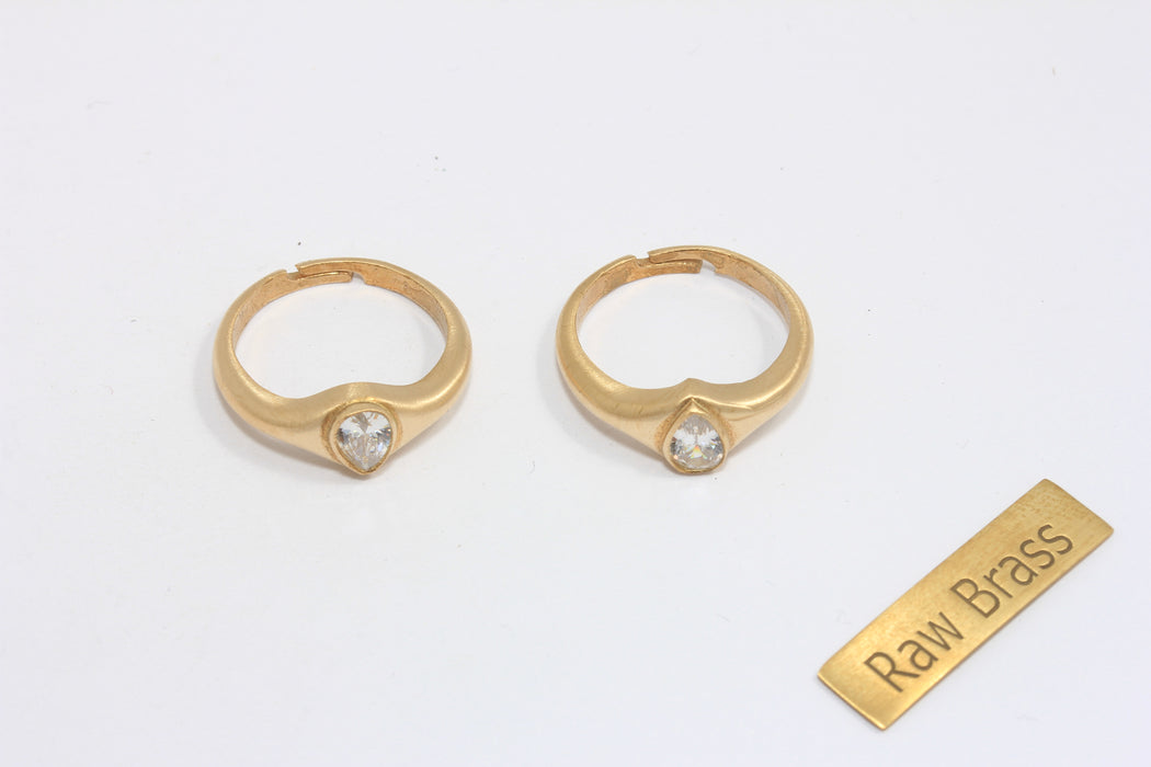 CZ White Stone Band Rings
