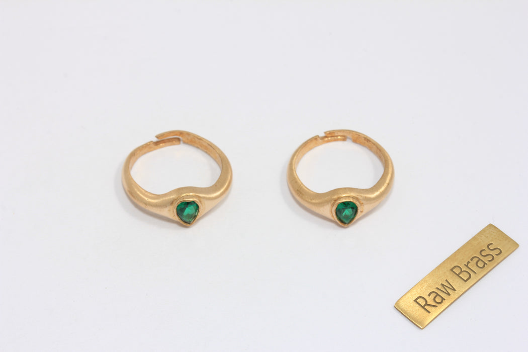 CZ Stacking Rings, CZ Green Stone Band Rings
