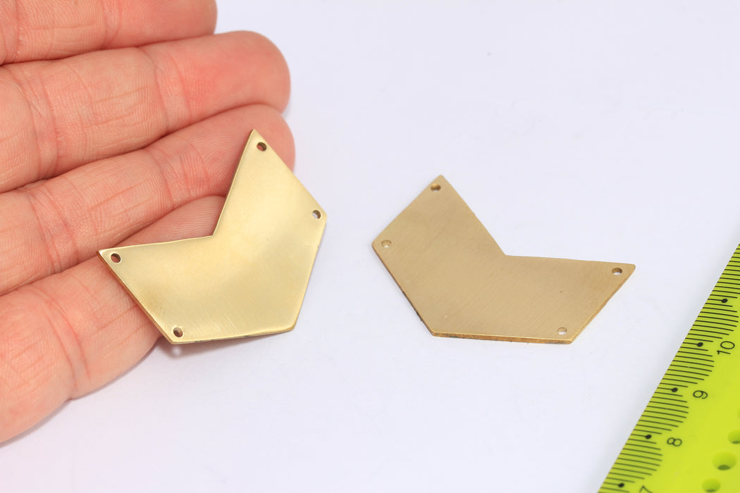 Brass Chevron Charms