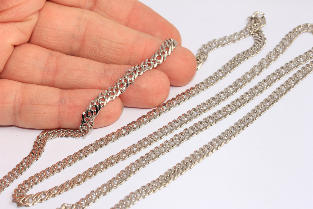 5,5 mm Rodyum Kaplamalı Yılan Zincirleri, Büyük Yılan Zincirleri, CHK540-1