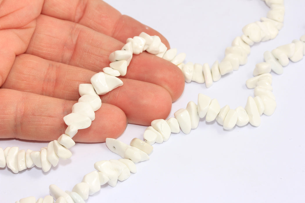 7,5mm White Color Bead Strands, Coral Bamboo Beads, CHK572-1