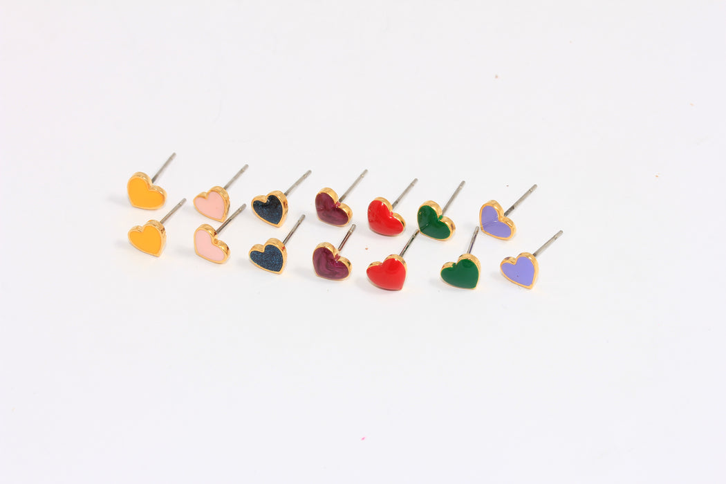Optional Shiny Gold Heart Earrings