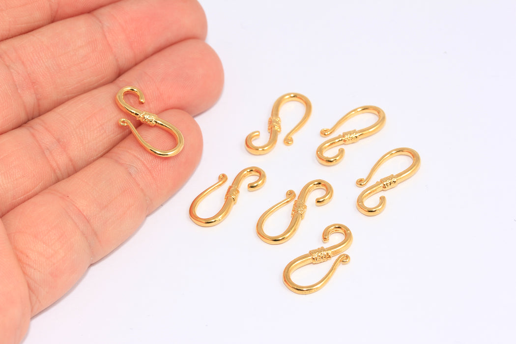 Shiny Gold Fish Hook Clasps