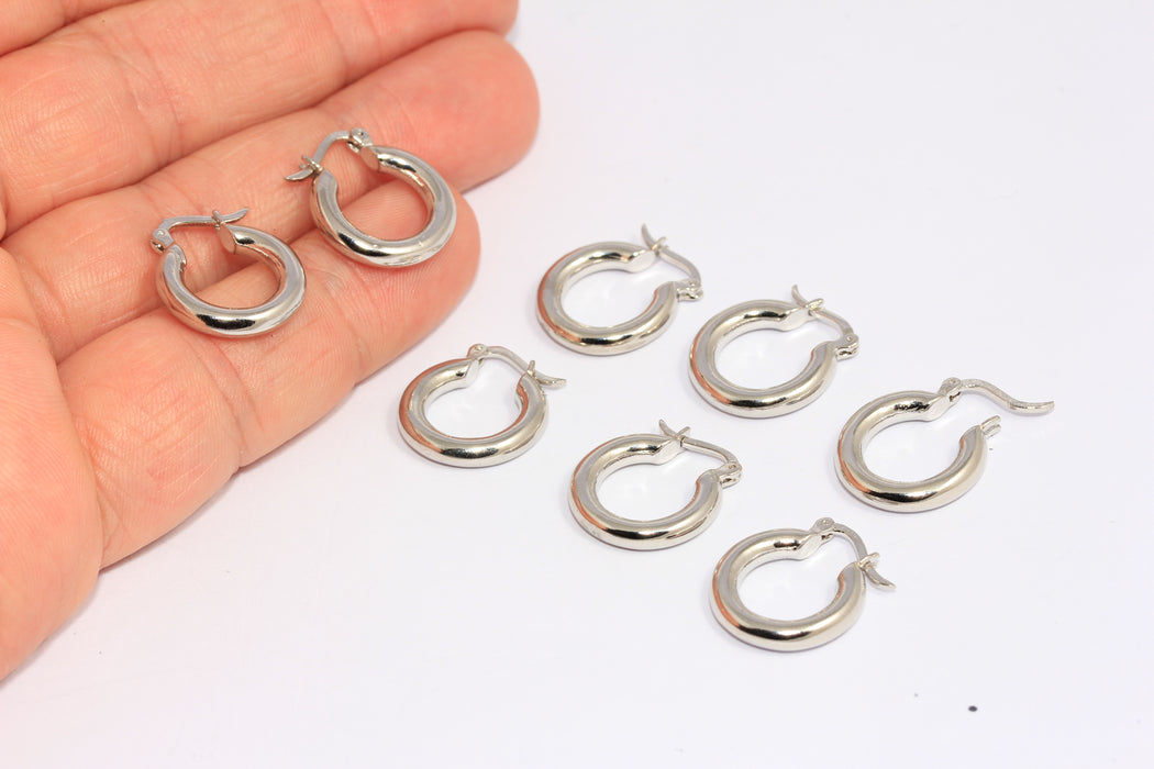 Hoop Earrings, Small Lever Back Hoops