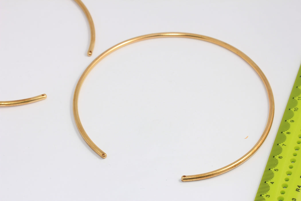 3,5mm Raw Brass Choker, Wire Choker Necklace, CHK228-2