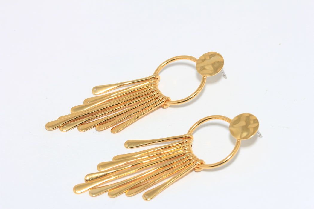 Long Drop Earrings, Drop Hoop Earrings