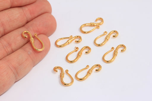 Shiny Gold Fish Hook Clasps