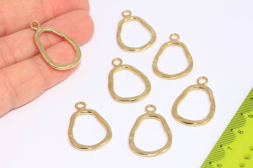 Brass Irregular Drop Charms