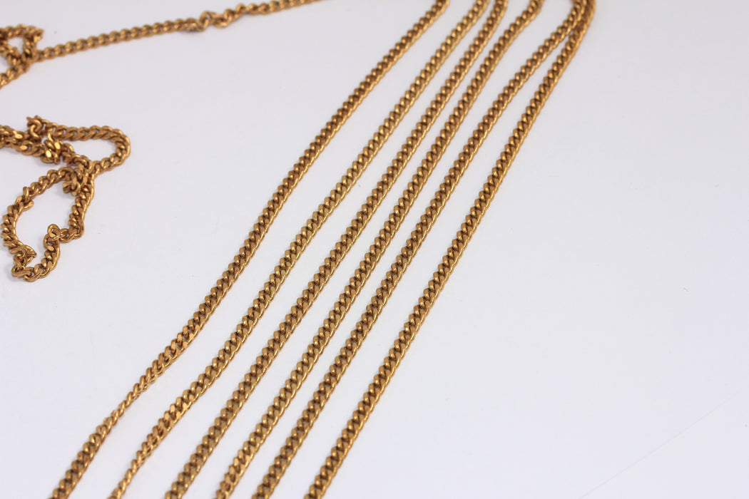 2,7mm Raw Brass Curb Chain, Tiny Raw Brass Curb Chain, BXB329-2