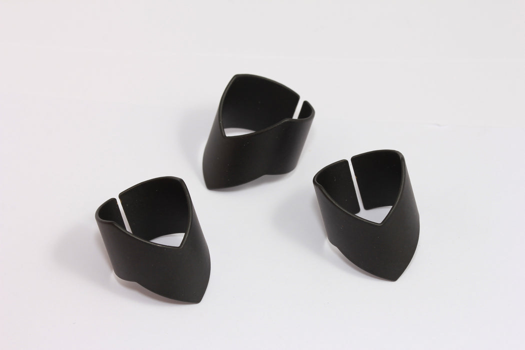 18-19 mm Siyah Kaplamalı Chevron Halkalar, Geniş Siyah Halkalar, ETS106