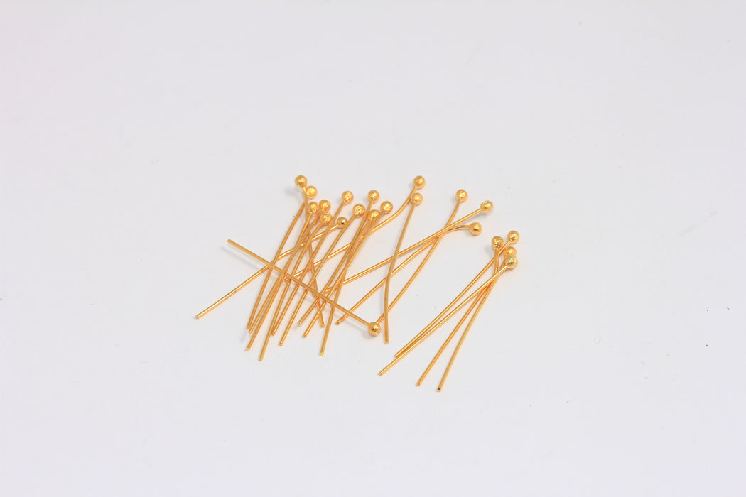 Shiny Gold Head Pins