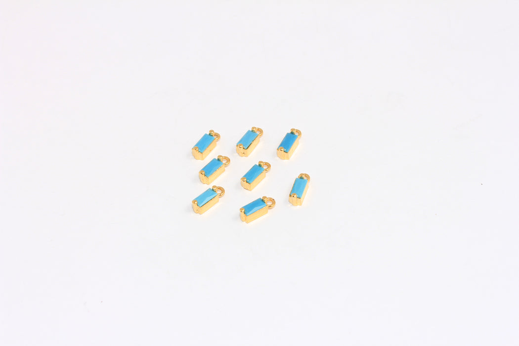 Shiny Gold CZ Drop Beads