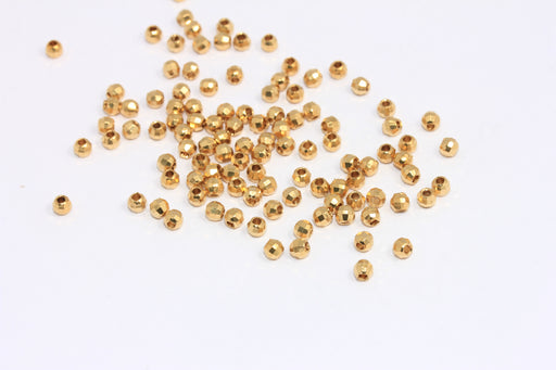 Brass Faceted Spacer Beads