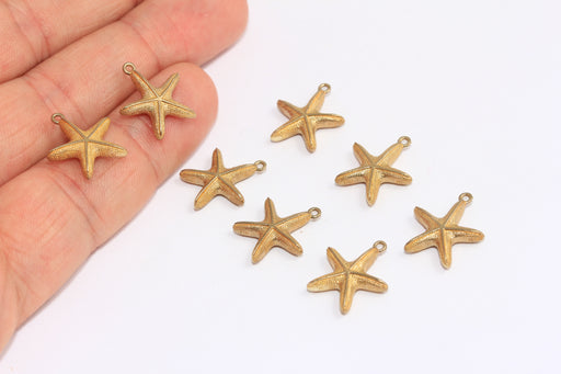 Brass Starfish Beads
