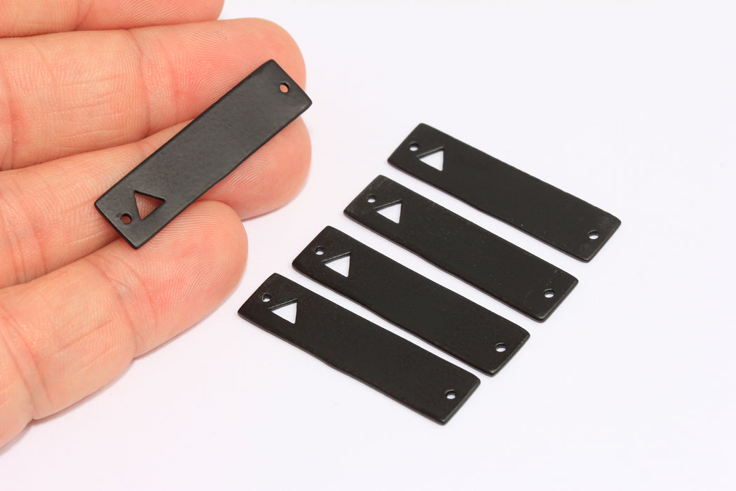9x37mm Mat Siyah Kaplama İki Delikli Çubuk, Kişiselleştirilmiş Çubuk Takıları, ETS126