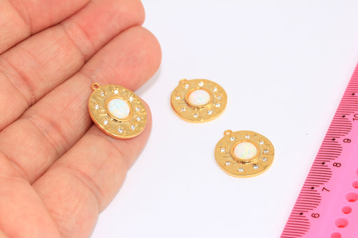 Shiny Gold CZ Star Medallion