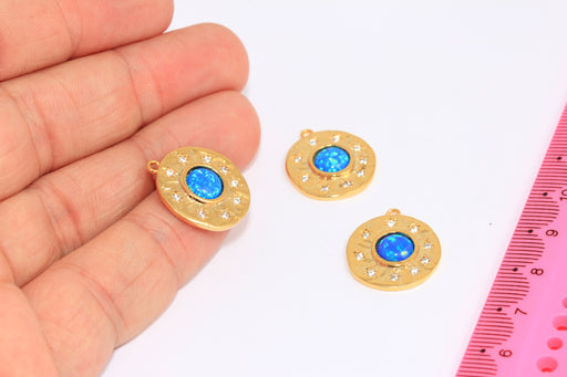 Shiny Gold CZ Star Medallion