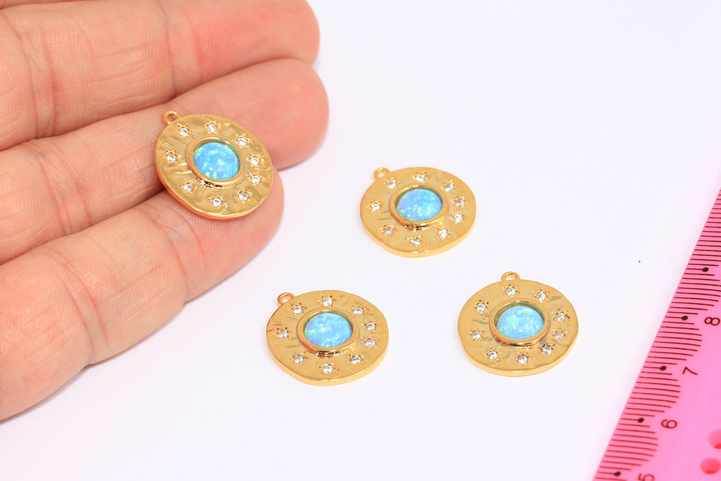 Shiny Gold CZ Star Medallion