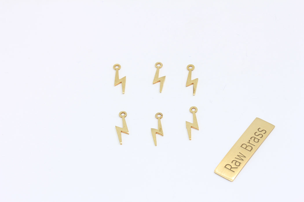 5x28mm Ham Pirinç Gök Gürültüsü Tılsımları, Şimşek Kolye, Flaş Tılsımları, Kolye Tılsımları, Zikzak Tılsımları, Ham Pirinç Parçalar, LM, SOM58
